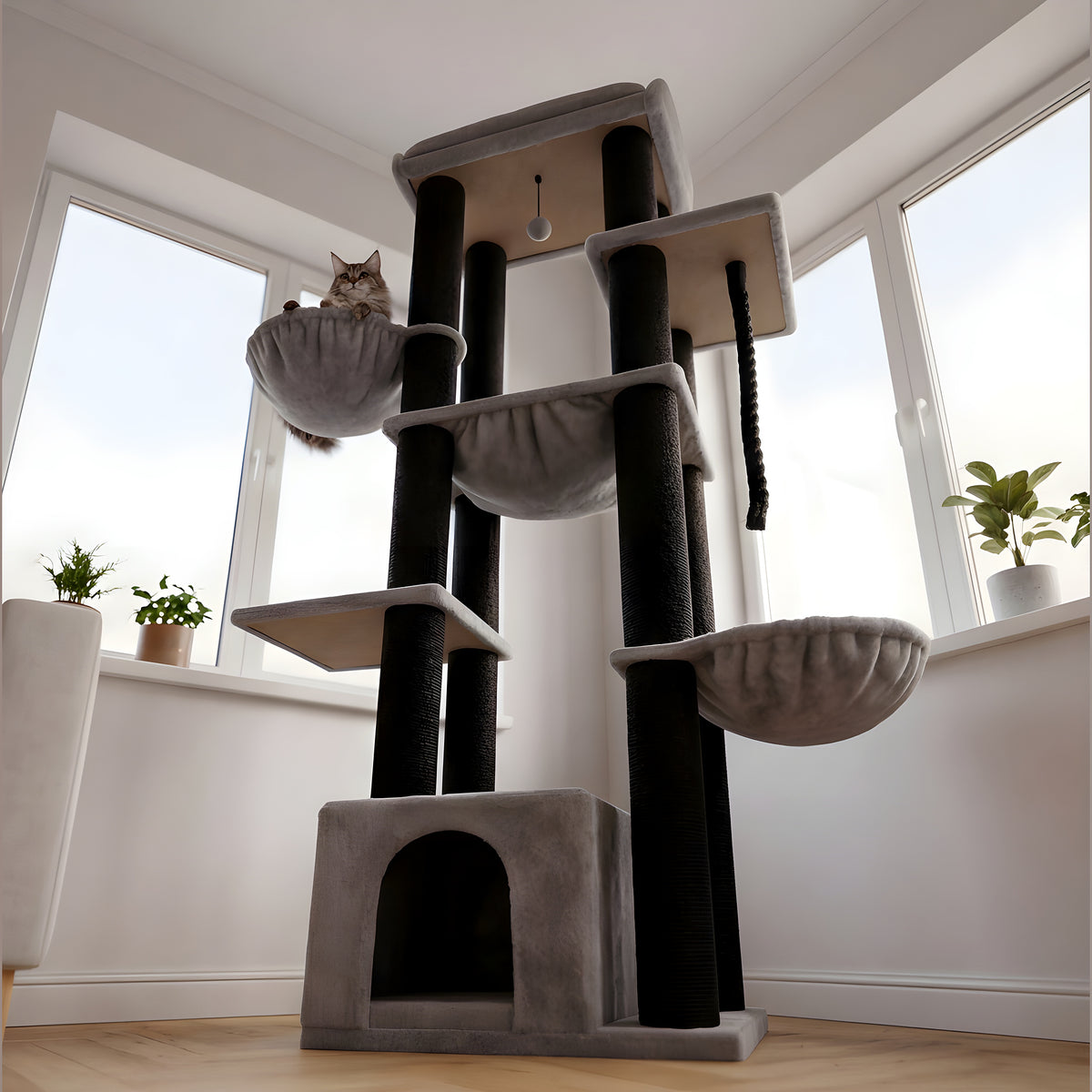 Arbre à chat XXL 11 griffoirs