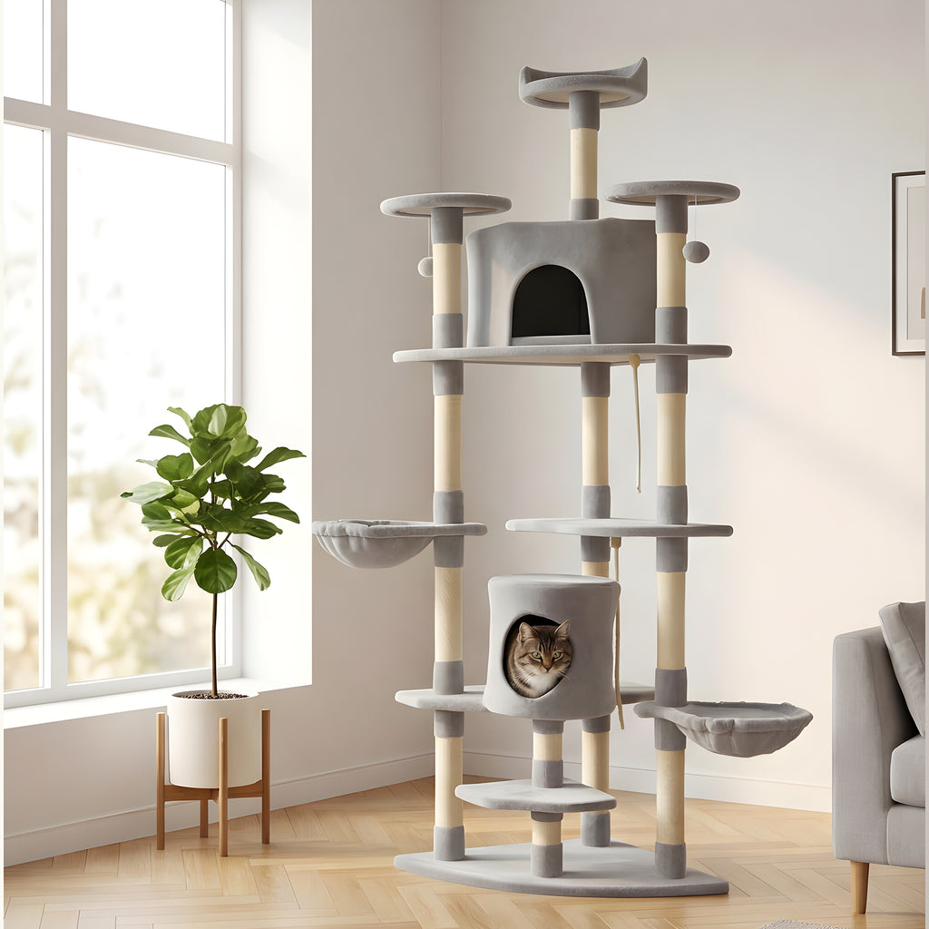 Arbre à chat XXL 200 cm 2 hamacs