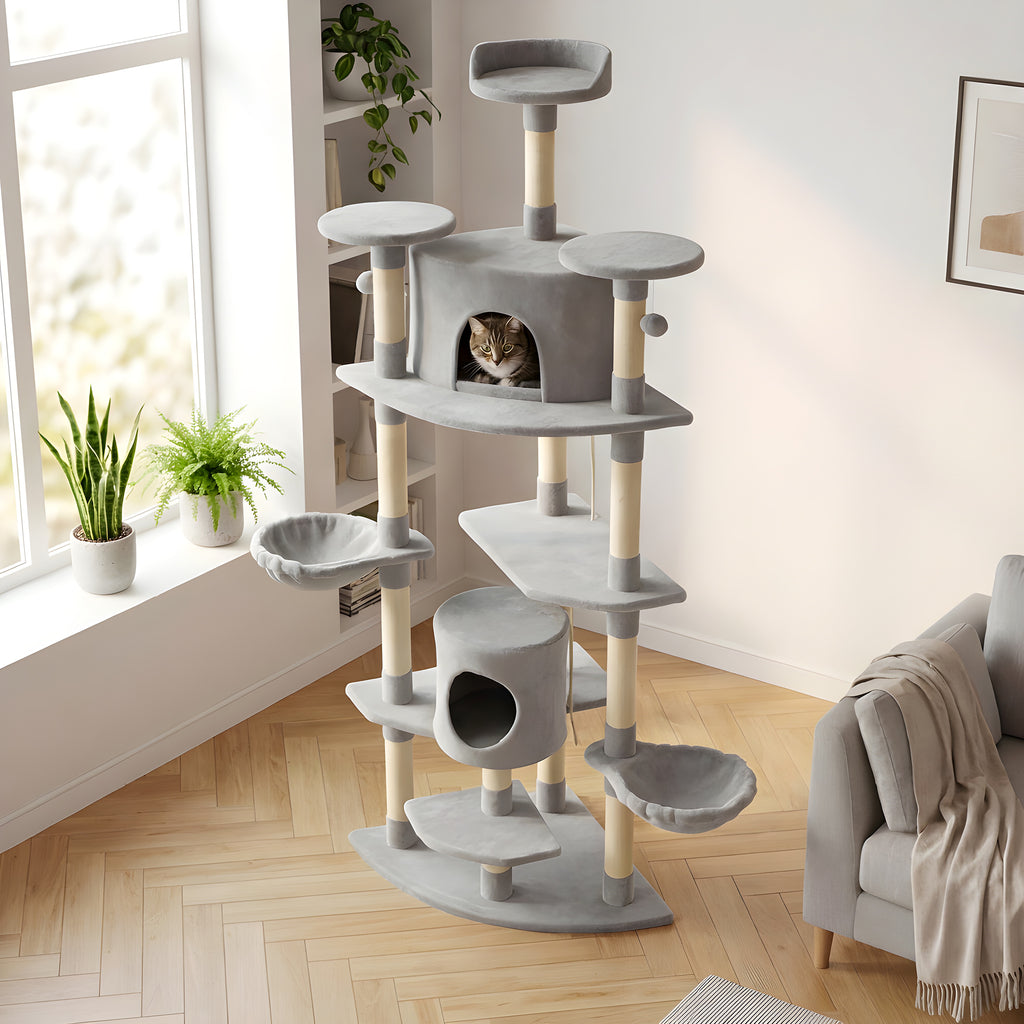 Arbre à chat XXL 200 cm 2 hamacs