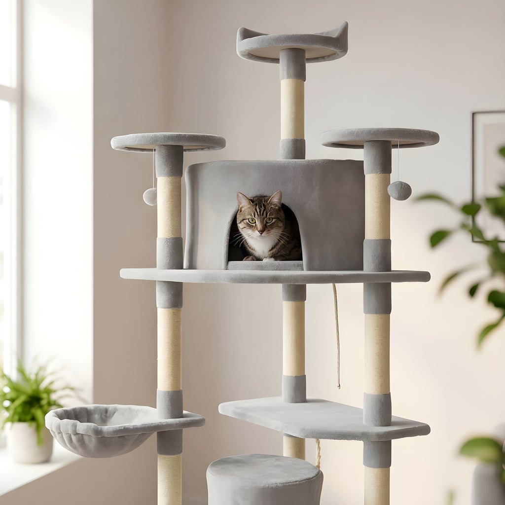 Arbre à chat XXL 200 cm 2 hamacs