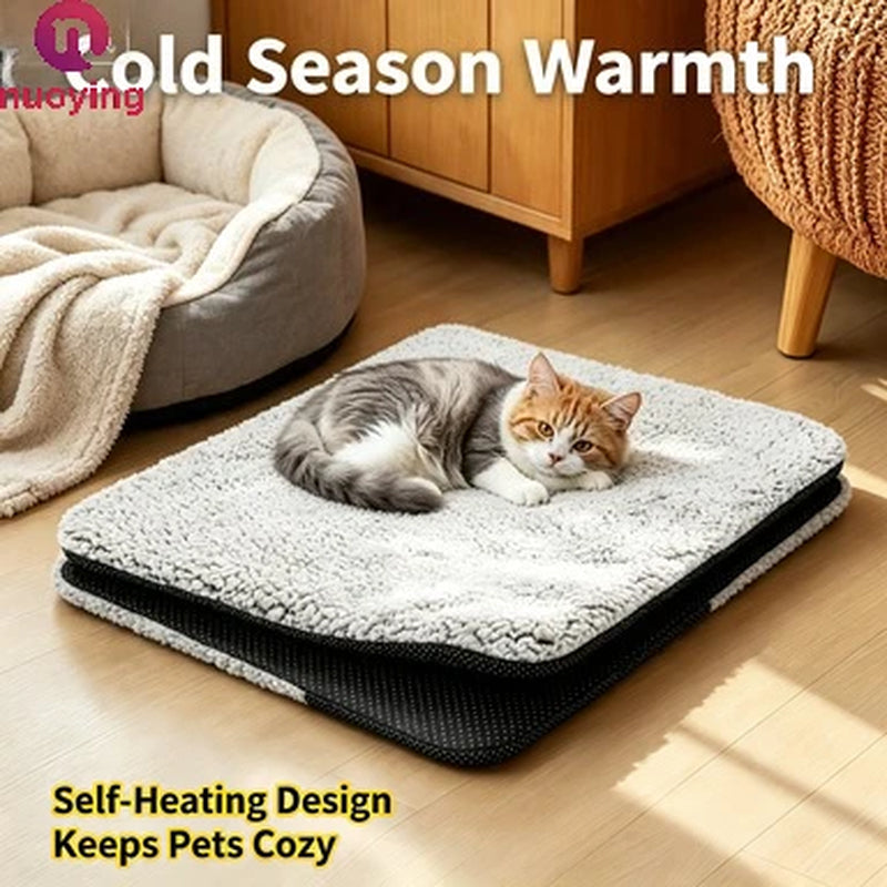 Coussin Thermique Auto-Chauffant Pour Animaux De Compagnie, Lavable, Couverture Chaude Non Électrique Pour Chiots, Chats, Chiens, Fournitures Pour Animaux De Compagnie D'Intérieur