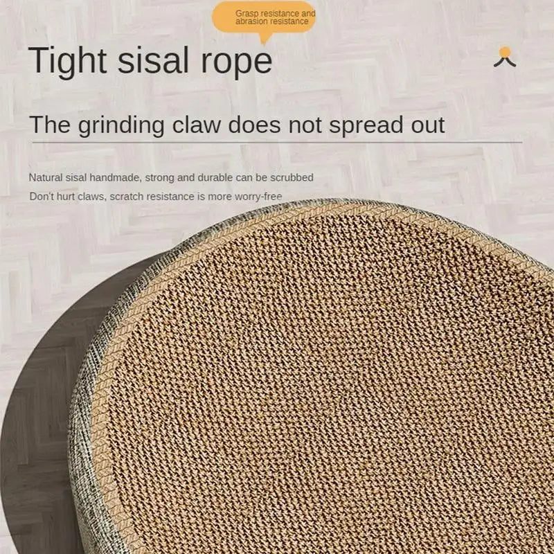 Grattoir Pour Chat En Sisal De Forme Ovale, 2 En 1, Résistant À L'Usure, Jouet Pour Aiguiser Les Griffes, Accessoires Pour Animaux Domestiques D'Intérieur, Pour La Protection Des Canapés Et Des Meubles