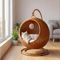 Balançoire en rotin pour chat