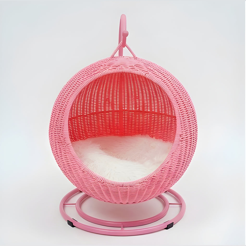 Balançoire en rotin pour chat