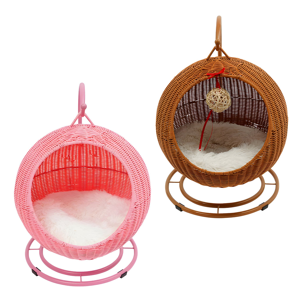 Balançoire en rotin pour chat