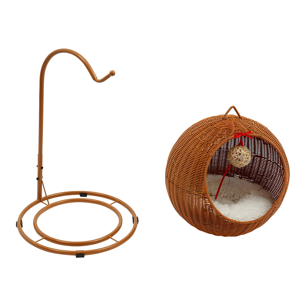 Balançoire en rotin pour chat