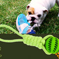 Balle à friandises avec corde pour chien moyen
