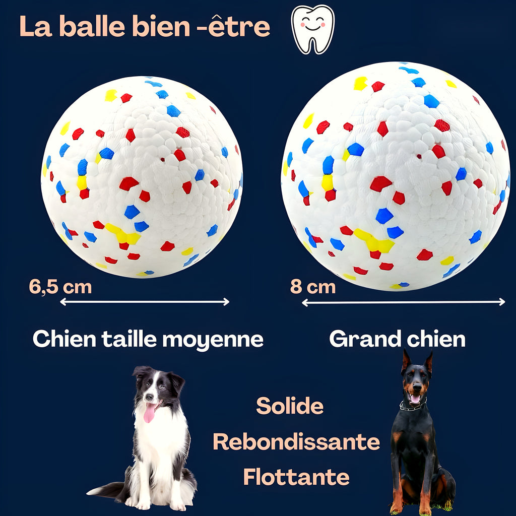 Balle indestructible en ETPU pour chien moyen et grand