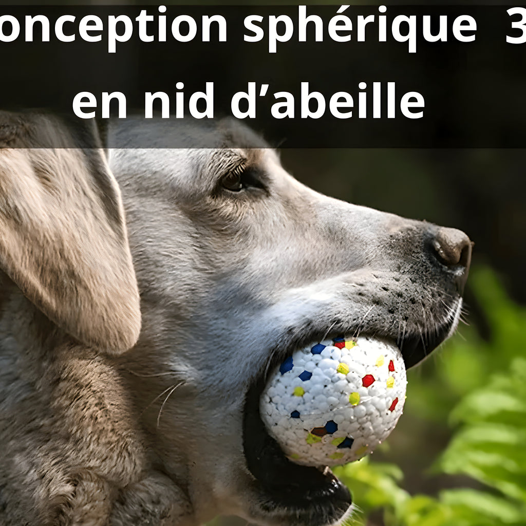 Balle indestructible flottante Ø7,5 cm pour grand chien