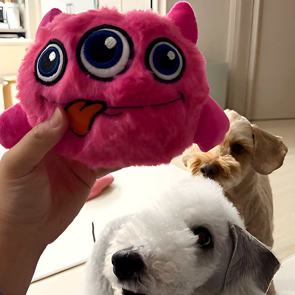 Balle interactive motorisée en peluche Ø19 cm pour chien