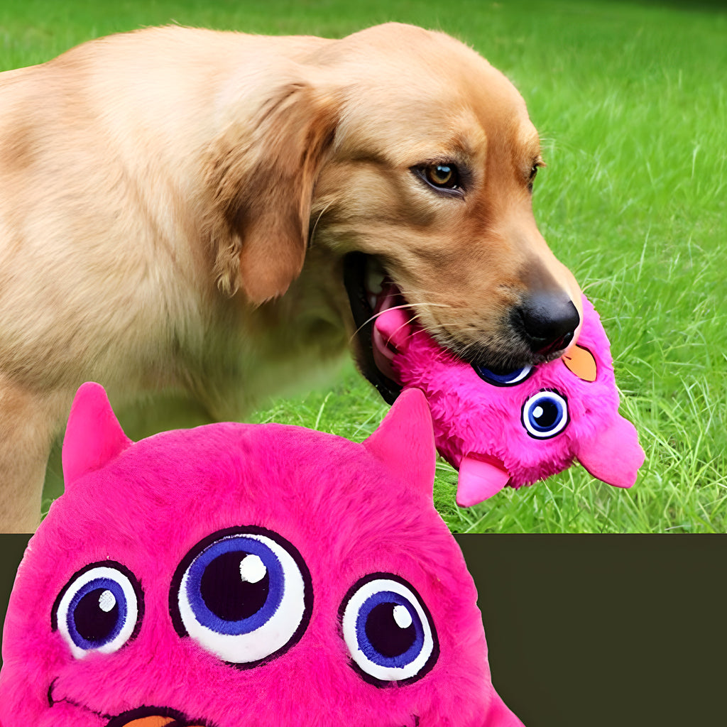 Balle interactive motorisée en peluche Ø19 cm pour chien