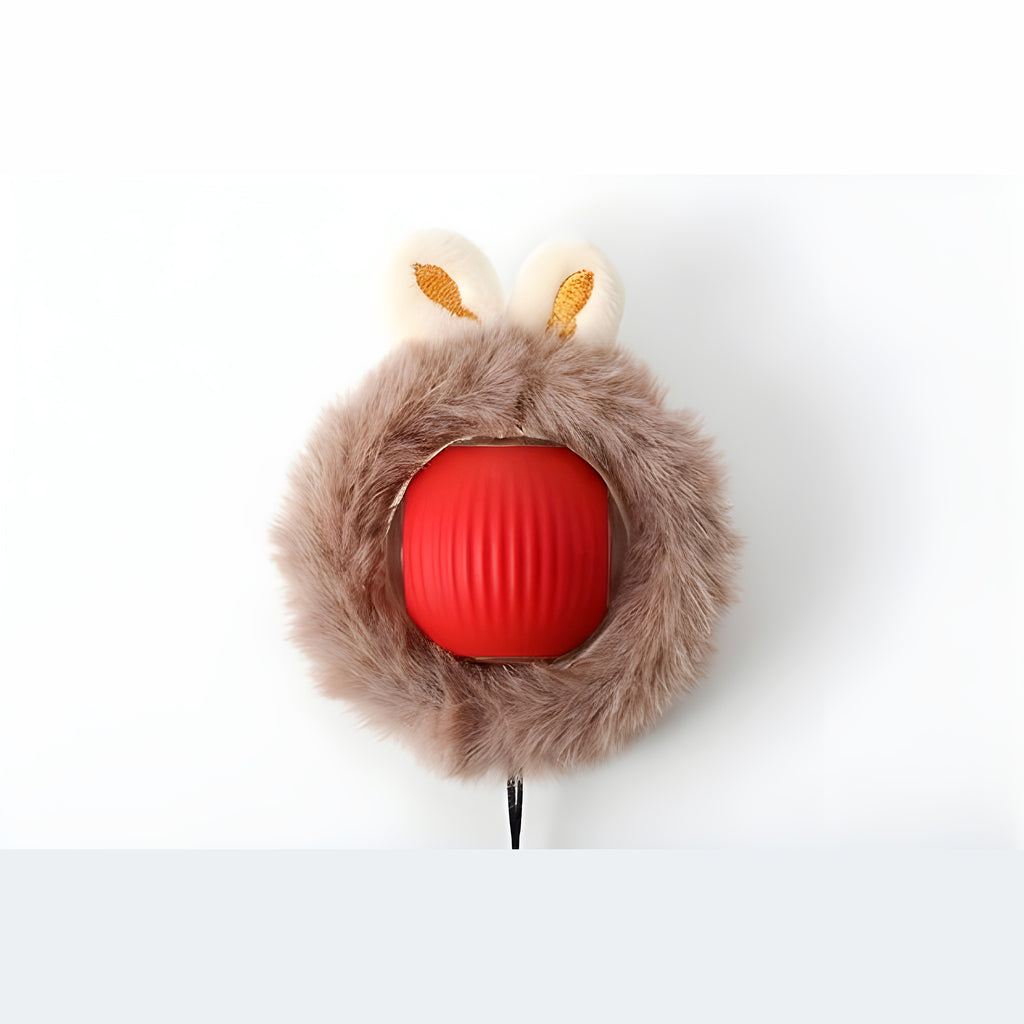 Balle peluche rat pour chat