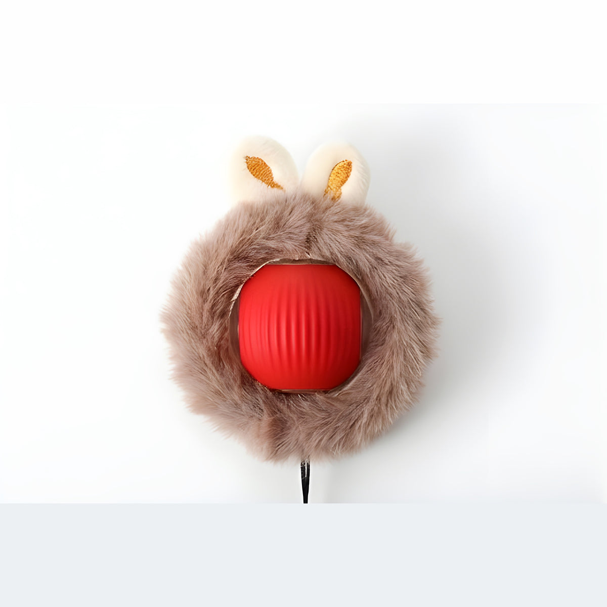 Balle peluche rat pour chat