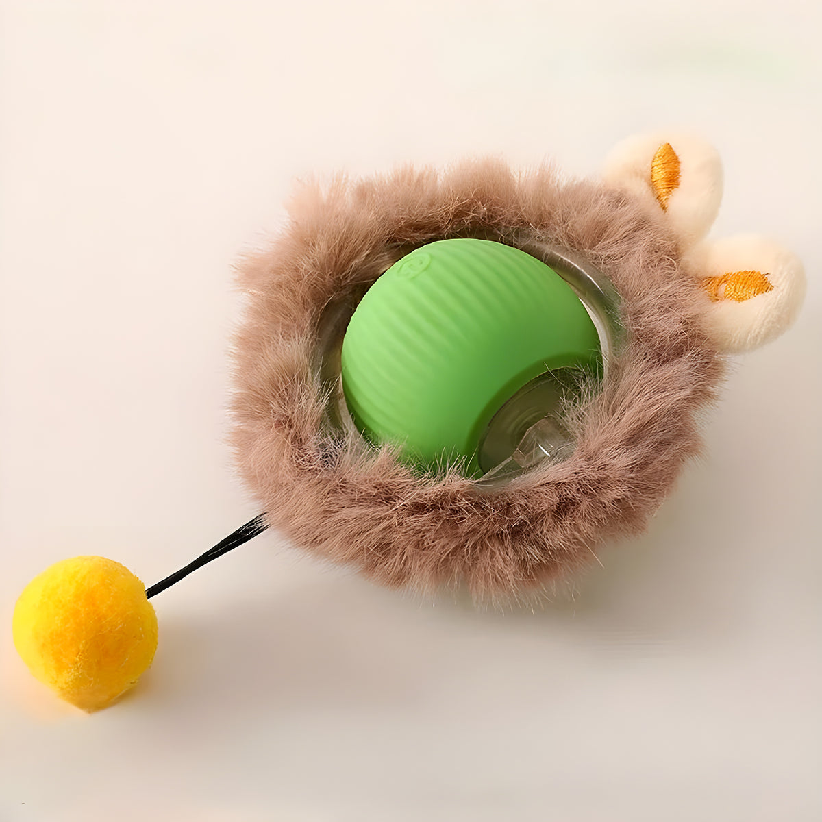 Balle peluche rat pour chat