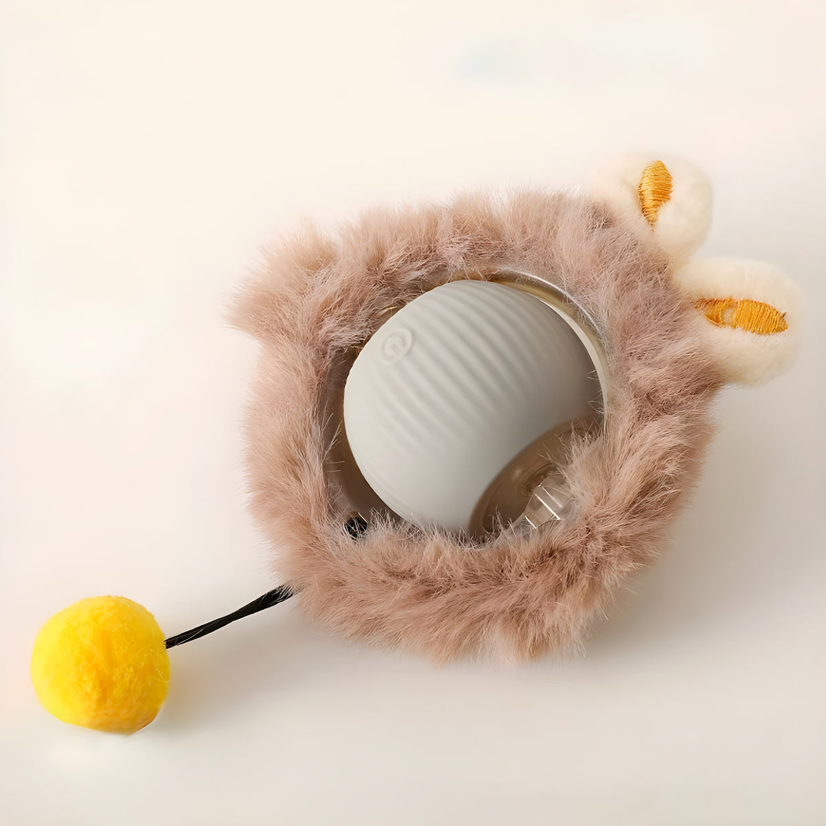 Balle peluche rat pour chat