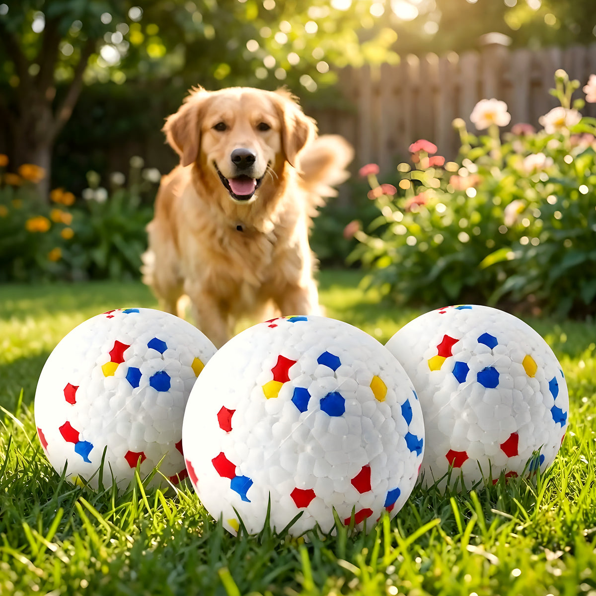Balles indestructibles flottantes pour chien, lot de 3