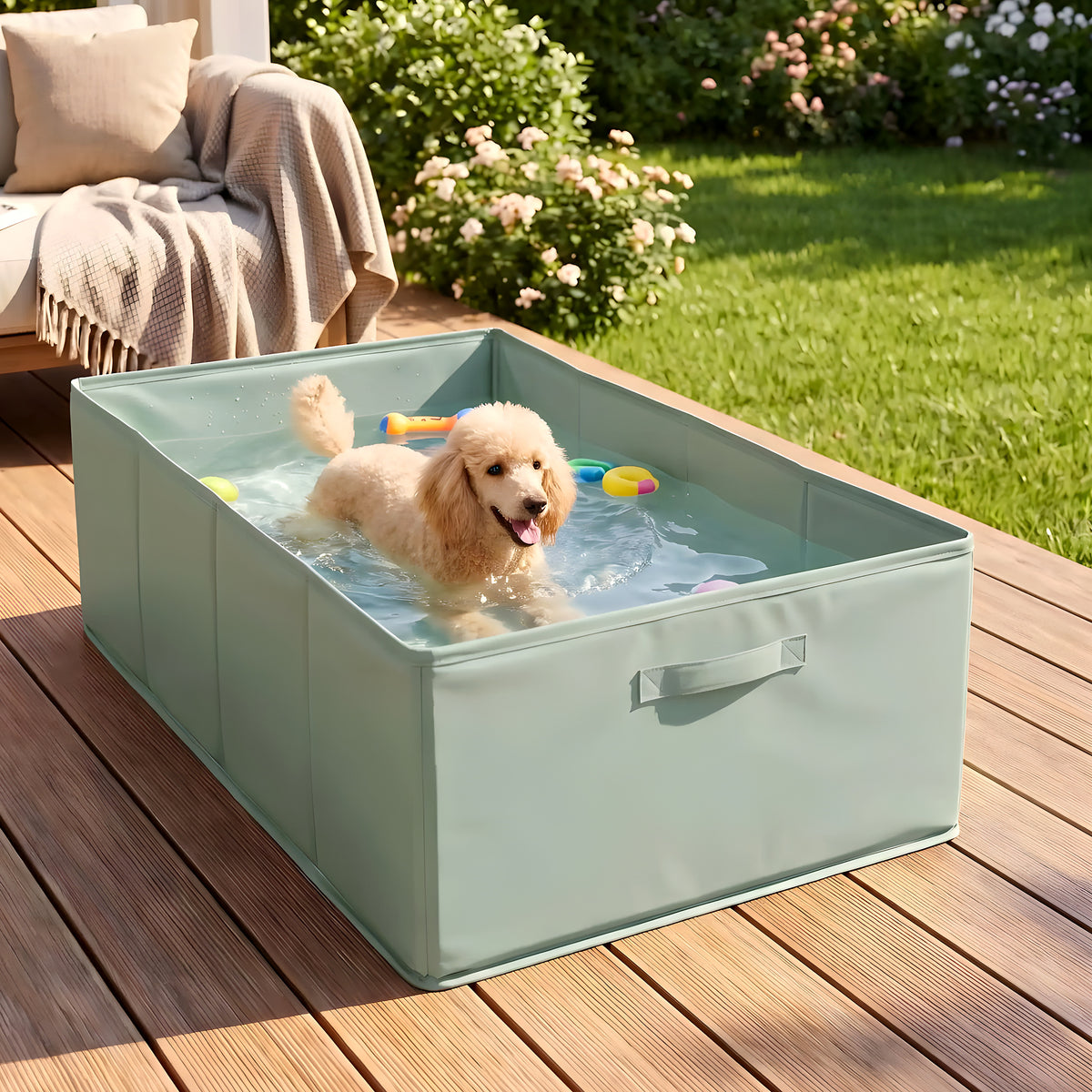 Bassin pliable 2-en-1 piscine ou bain pour chien