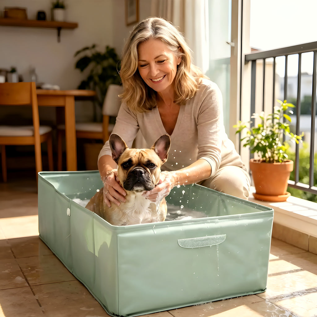 Bassin pliable 2-en-1 piscine ou bain pour chien