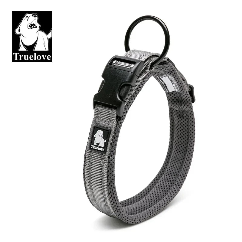 Collier Pour Chien  Réglable En Maille Rembourrée, Collier Pour Chien En Nylon Réfléchissant 3M, Durable Et Résistant Pour Toutes Les Races, Toutes Les Saisons, 8 Tailles