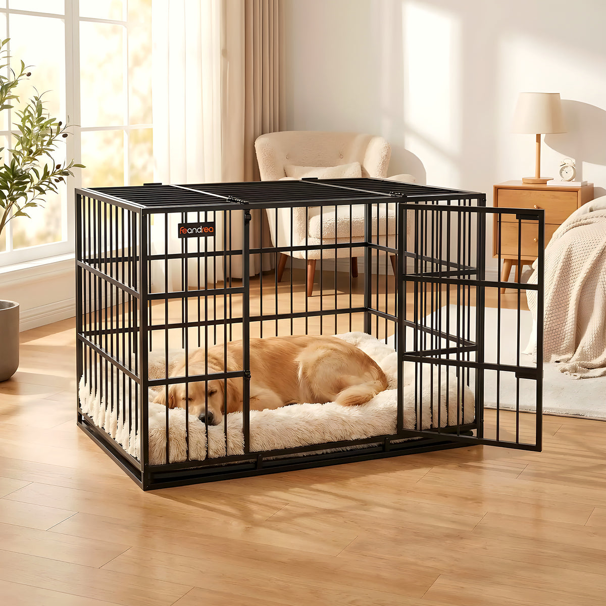 Cage d'intérieur XL 2 portes pour chien de 25 à 40 kg