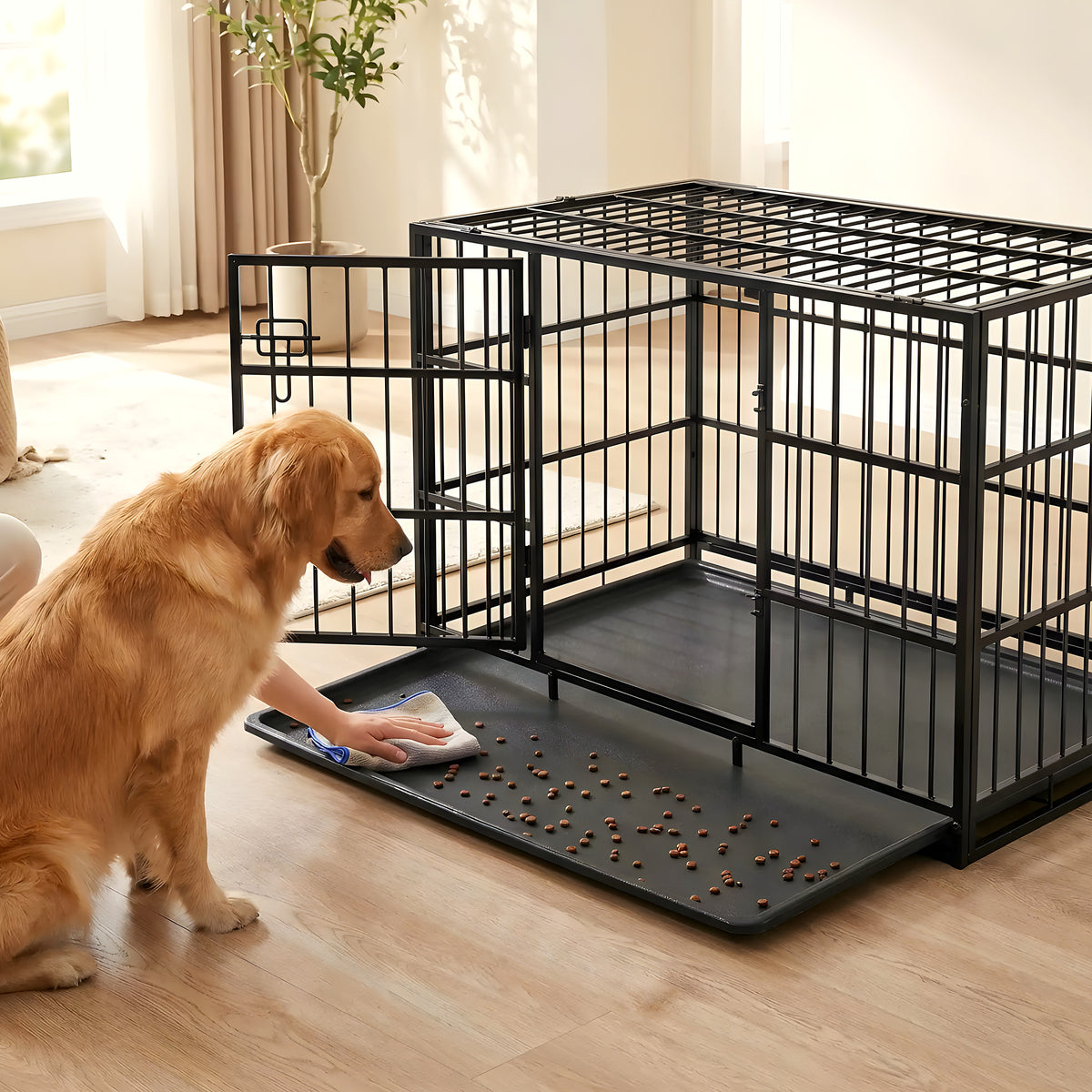 Cage d'intérieur XL 2 portes pour chien de 25 à 40 kg
