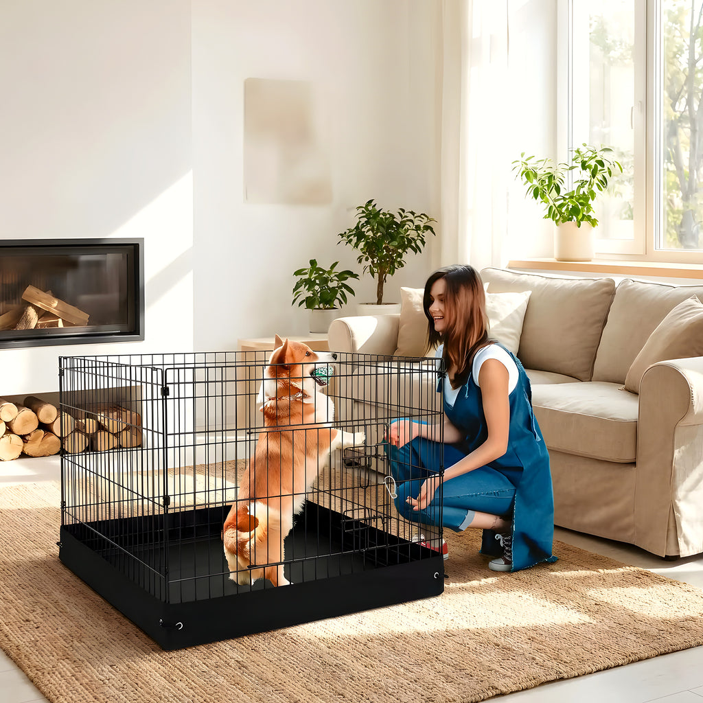 Cage pliable en acier et Oxford pour chiot