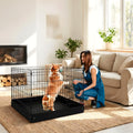 Cage pliable en acier et Oxford pour chiot