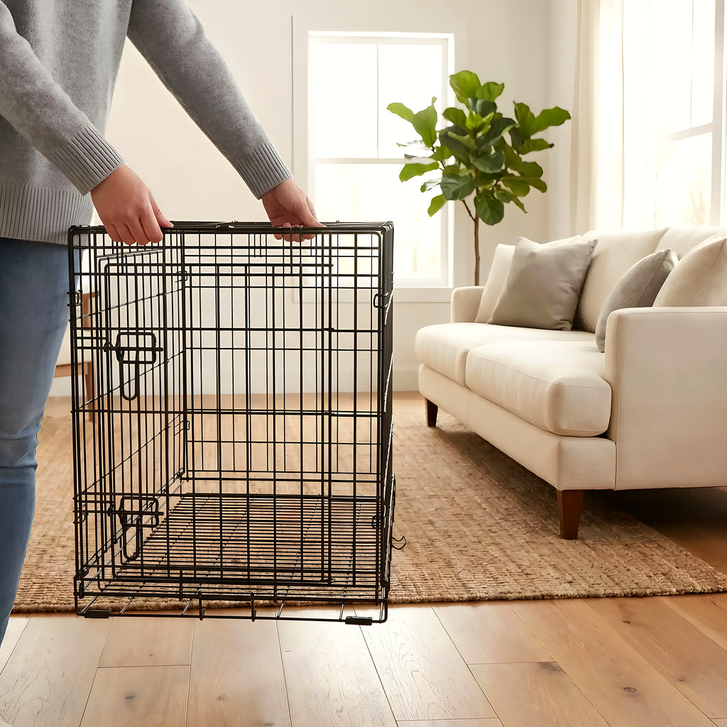 Cage pliable en acier et Oxford pour chiot