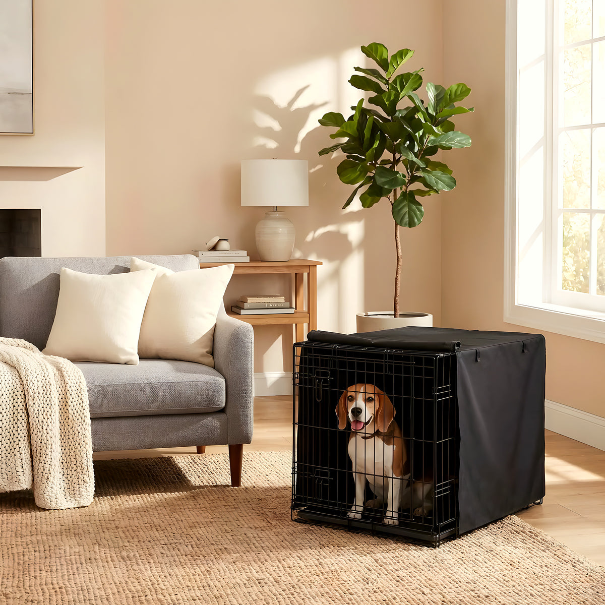 Cage pliable en acier et Oxford pour chiot