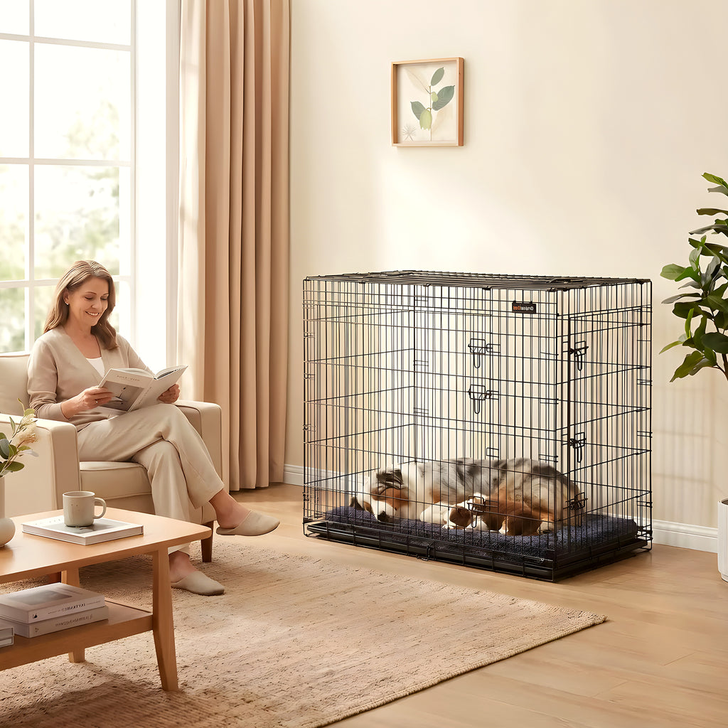 Cage XXL 2 portes avec plateau pour grand chien