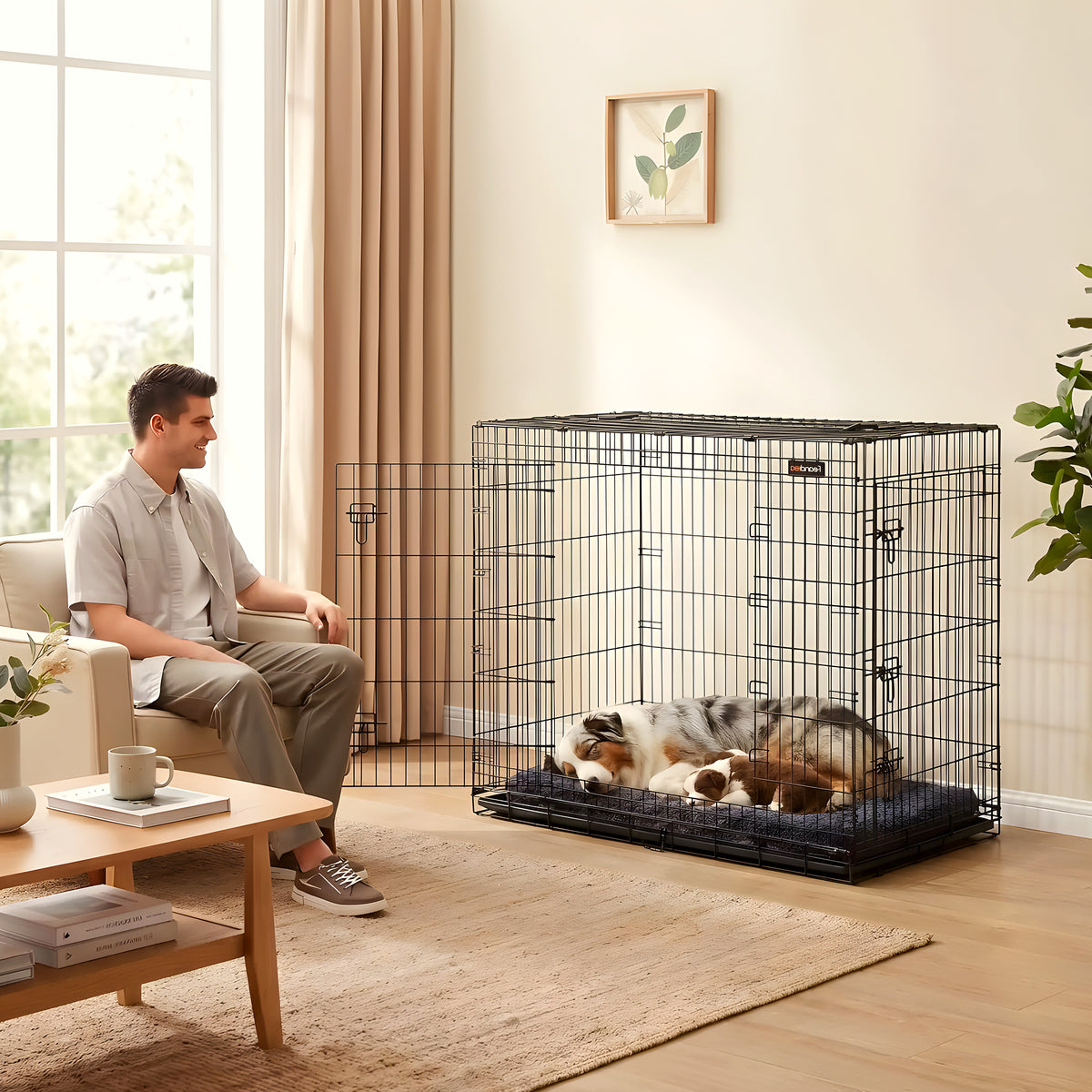 Cage XXL 2 portes avec plateau pour grand chien
