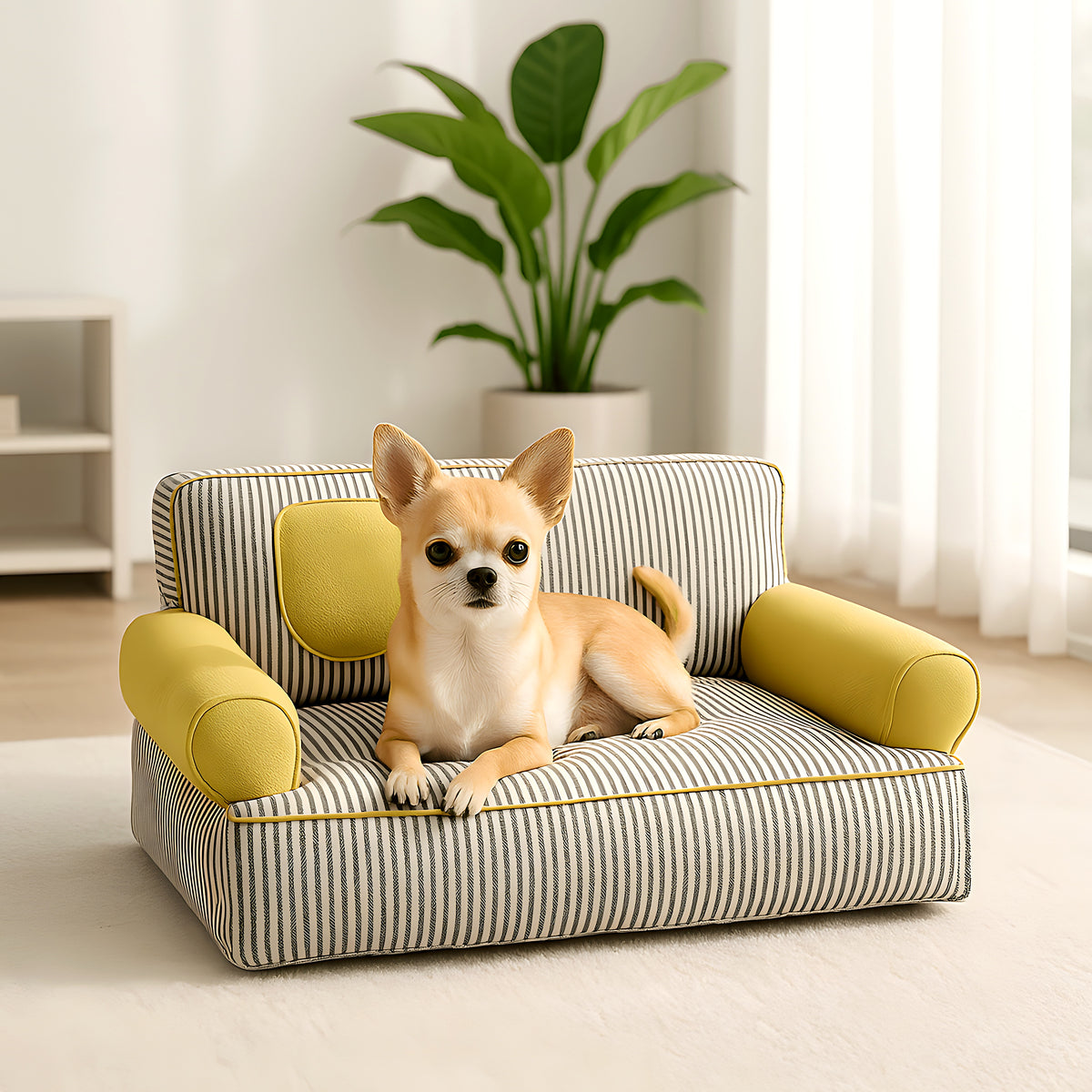 Canapé 100 % coton lavable jusqu'à 90 °C pour petit chien