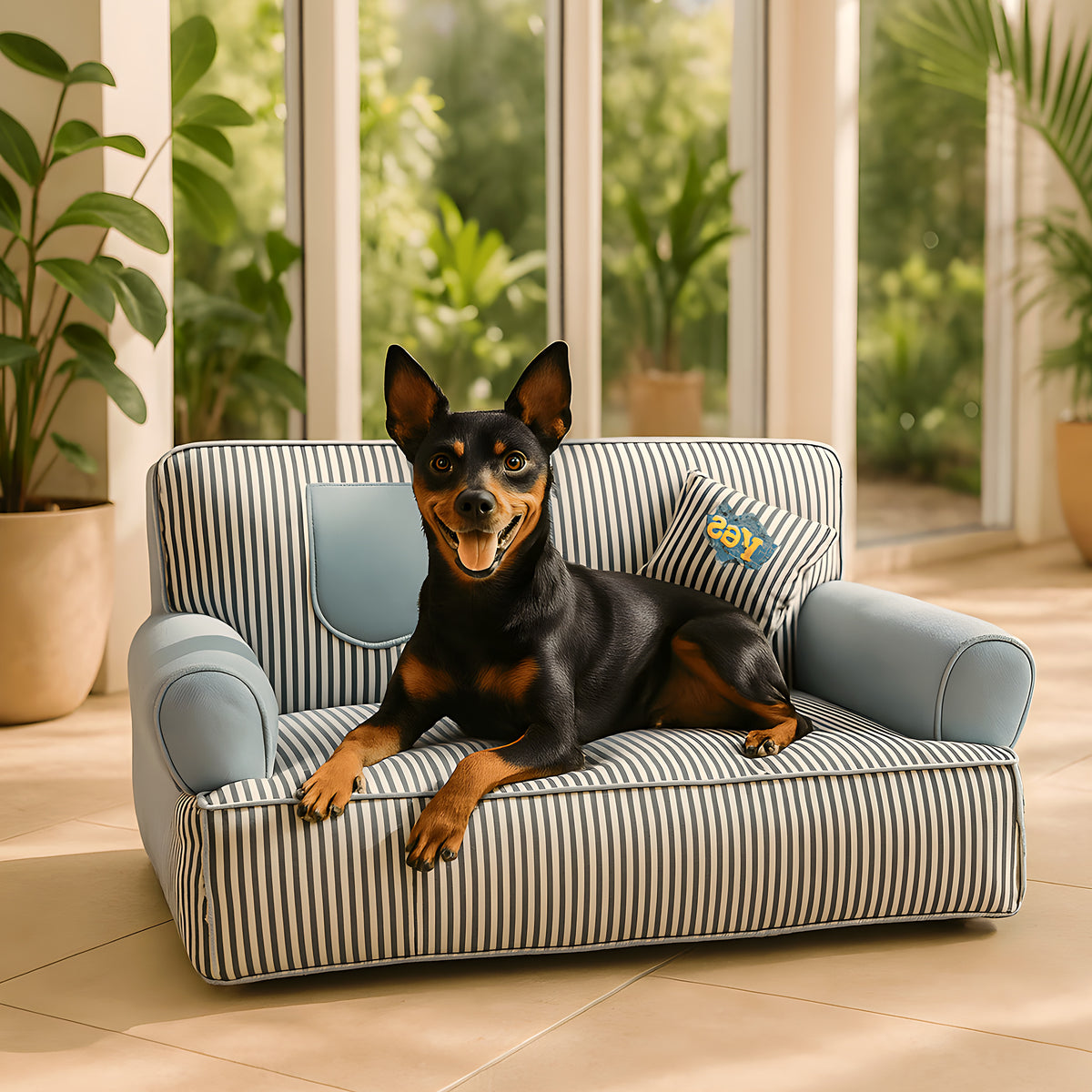 Canapé 100 % coton lavable jusqu'à 90 °C pour petit chien