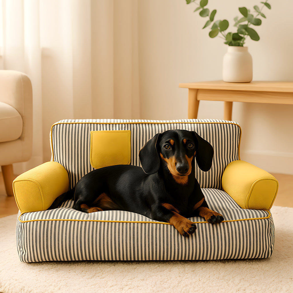 Canapé 100 % coton lavable jusqu'à 90 °C pour petit chien