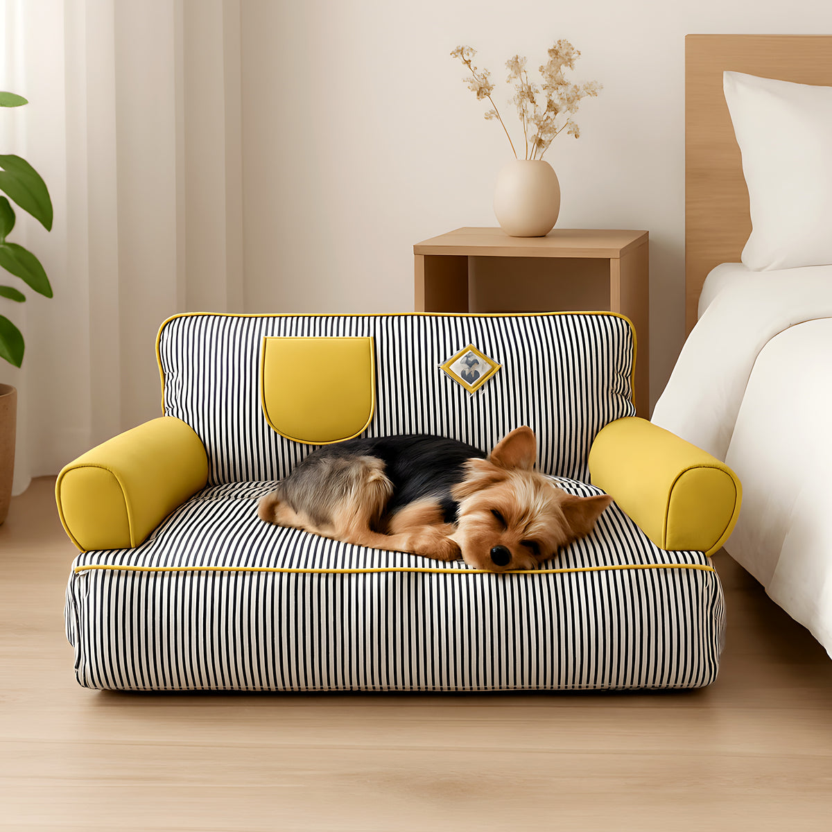 Canapé 100 % coton lavable jusqu'à 90 °C pour petit chien