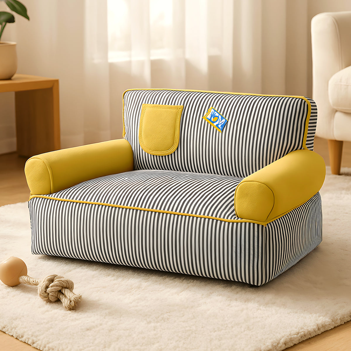 Canapé 100 % coton lavable jusqu'à 90 °C pour petit chien