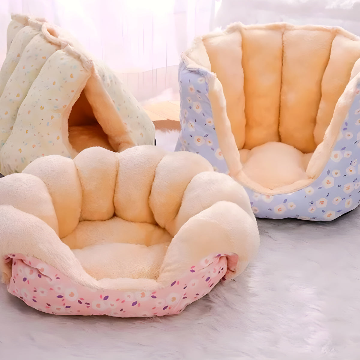 Canapé 3 en 1 pour petit chien : canapé, lit ou niche