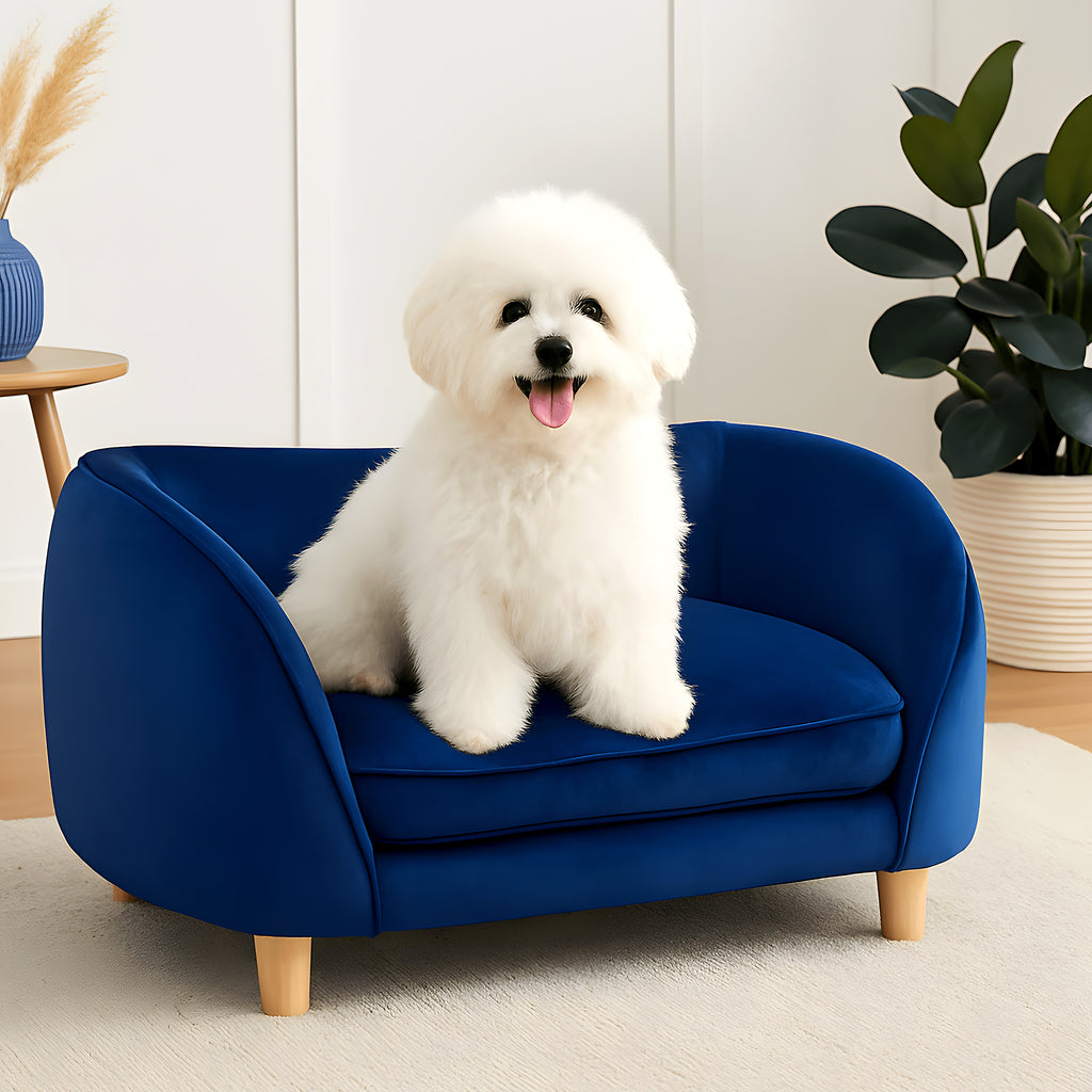 Canapé design en velours avec matelas à mémoire de forme