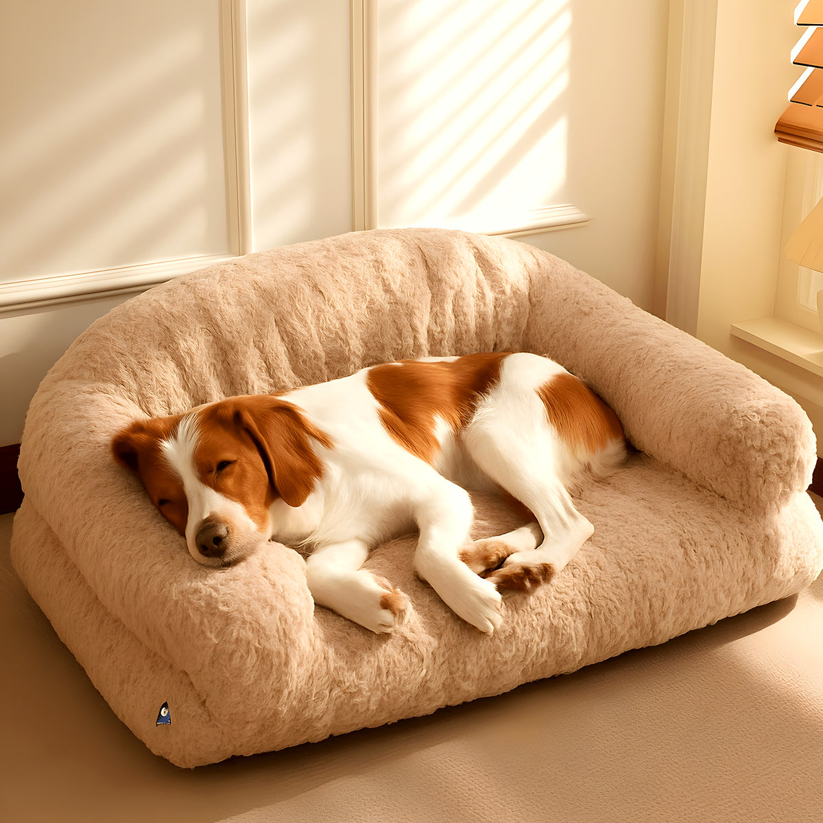 Canapé douillet à traversins latéraux pour chien, 3 tailles