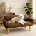 Canapé en bois de pin et eucalyptus pour petit chien