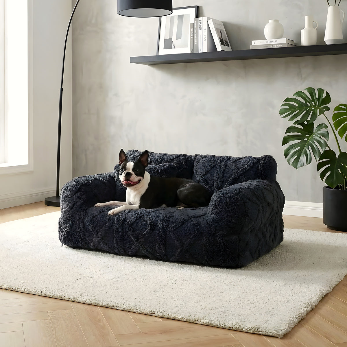 Canapé enveloppant 100 % coton pour chien, 4 coloris
