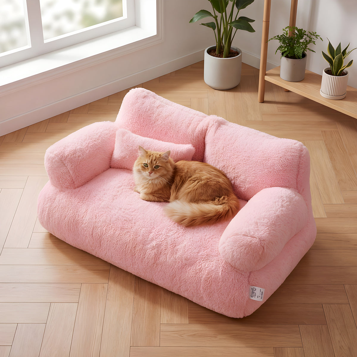 Canapé peluche pour chat
