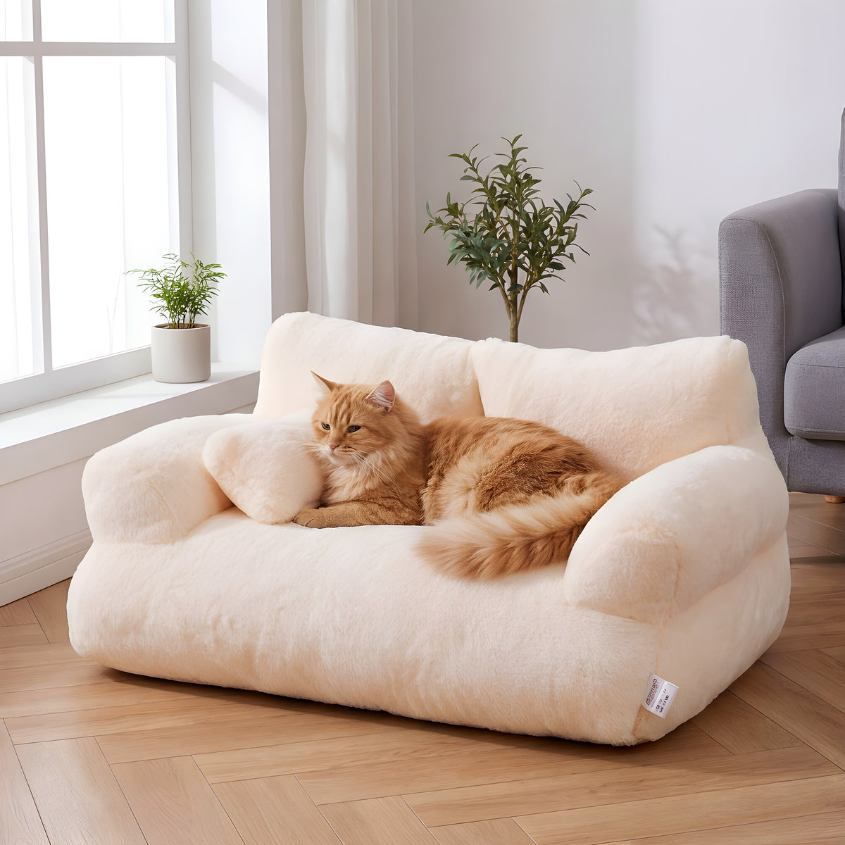 Canapé peluche pour chat