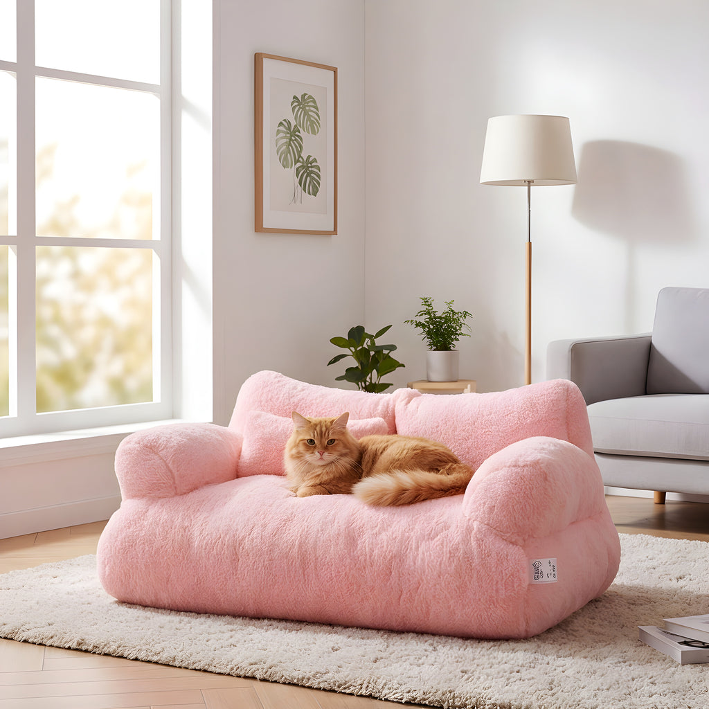 Canapé peluche pour chat