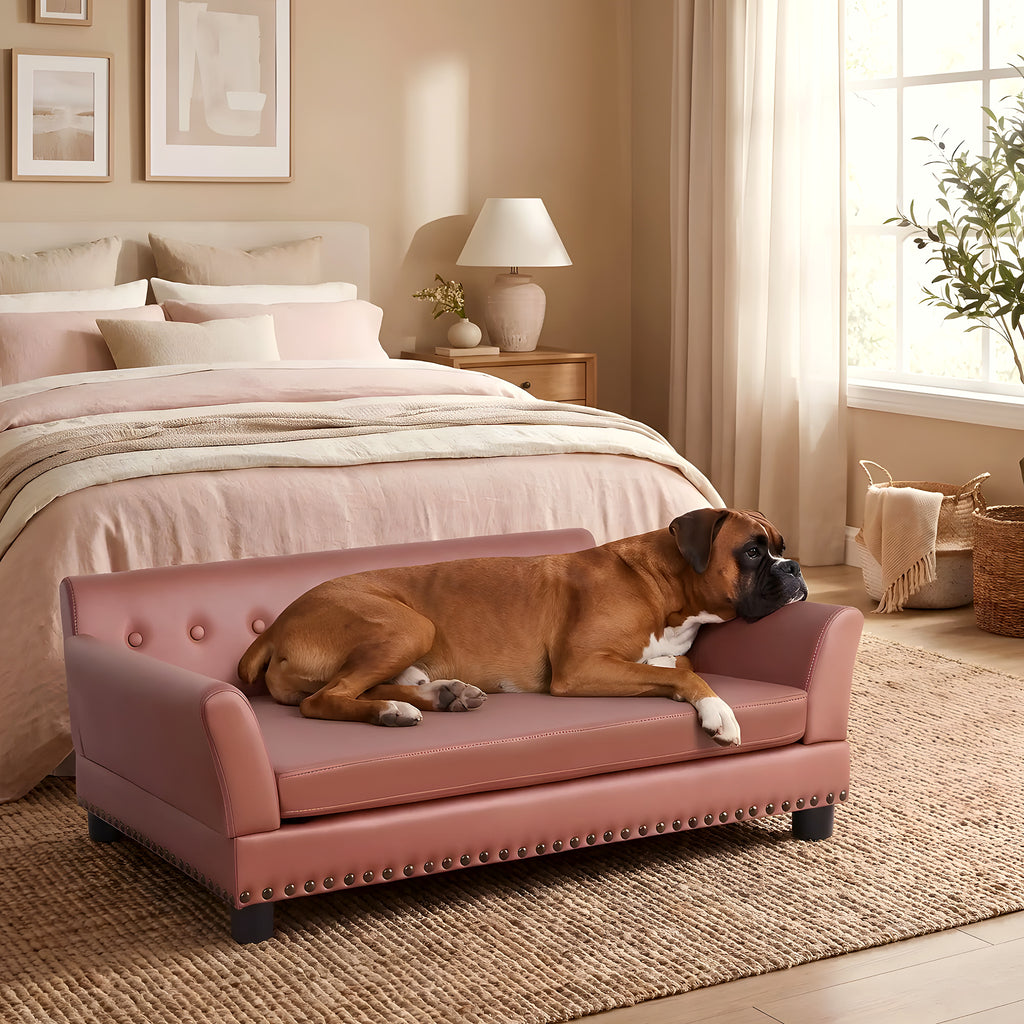 Canapé XXL marron pour grand chien