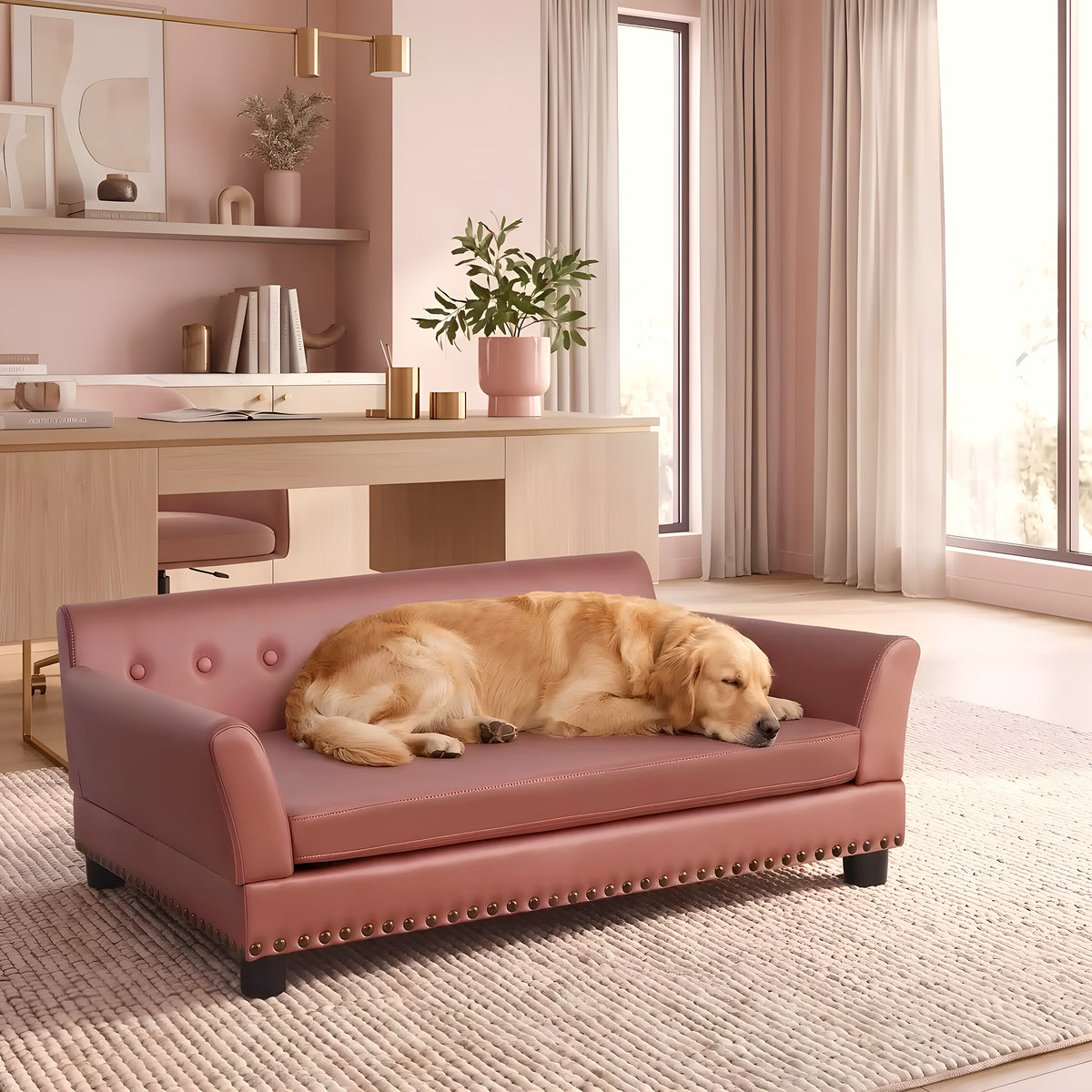 Canapé XXL marron pour grand chien