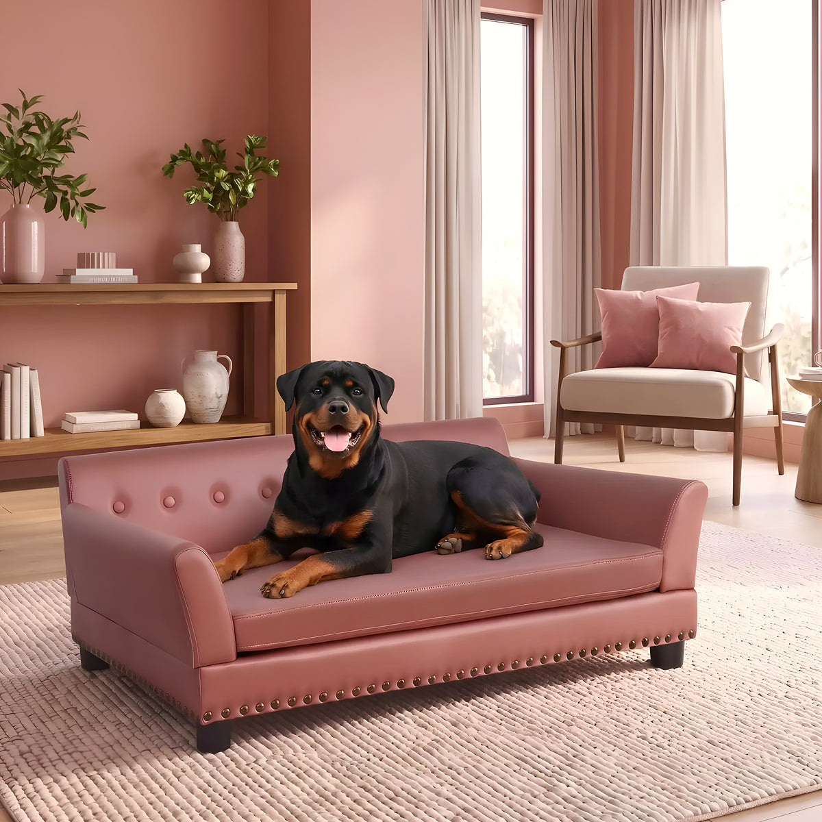 Canapé XXL marron pour grand chien