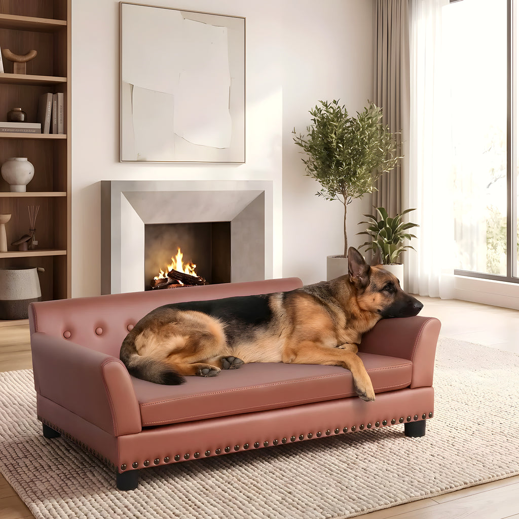 Canapé XXL marron pour grand chien