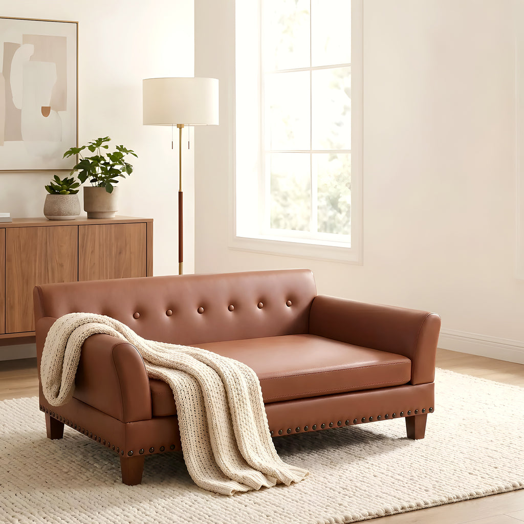 Canapé XXL marron pour grand chien