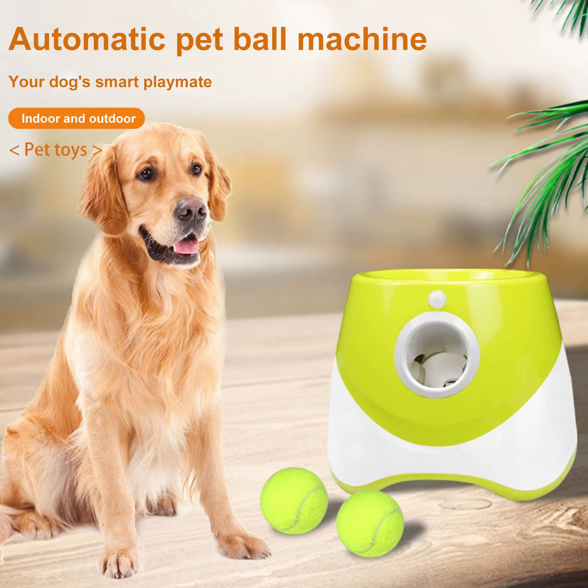 Lanceur De Tennis Automatique Pour Animaux De Compagnie, Jouets Pour Chiens, Jouet De Chasse Pour Chiens, Flipper, Lancer Coule Amusant, Catapulte Aste Avec 3 Balles